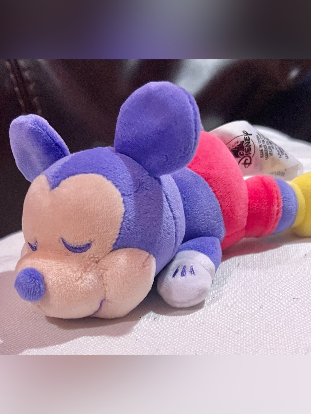 Disney Plush Mickey Mouse Mini Cuddleez in Purple, Pink, Yellow